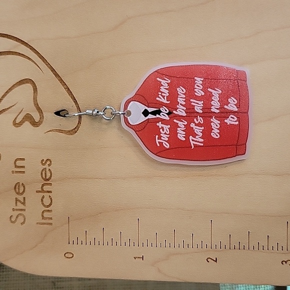 🔥LAST PAIR🔥 MR ROGERS SWEATER DROP EARRINGS - Picture 3 of 4